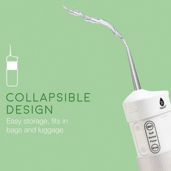 Pursonic Portable USB Rechargeable Collapsible Water Flosser in White. NIB! - Picture 5 of 13